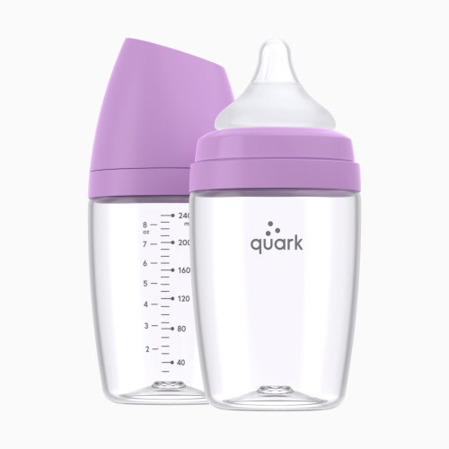 Quark BuubiBottle Hybrid Baby Bottles (2 pack) - Purple, 8 Oz, 2