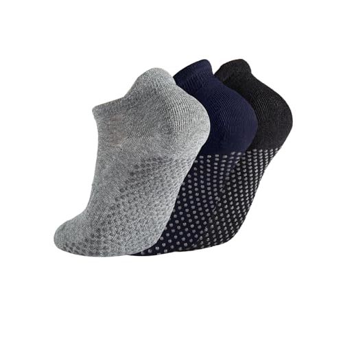 Breslatte Grip Socks Pilates Socks with Grips for Women with Cushion Cotton Non Slip Grippers Womens Gifts