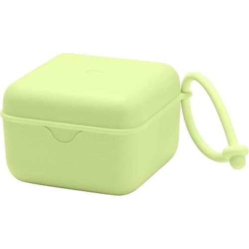 BIBS Pacifier Box with Strap. Pacifier Holder and Steriliser case. 100% BPA Free Food-Grade Material - Matcha