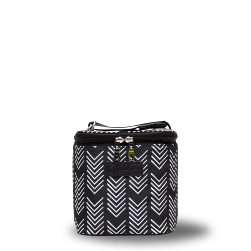 Cold Gold Breastmilk Cooler Bag Ice Pack Included Black and White Insulated Storage – Sarah Wells Bags