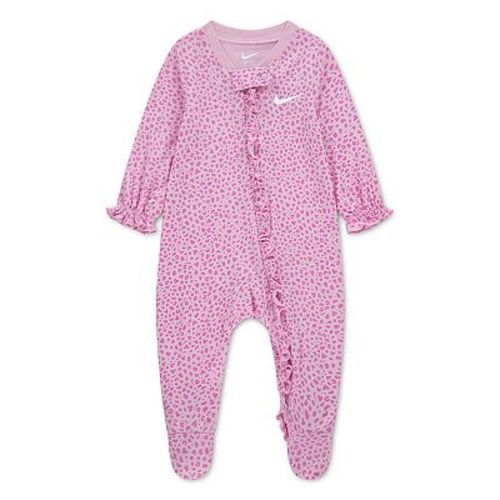 Newborn Baby Girl Nike Heart Speckle Printed Coverall