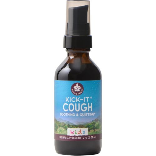 WishGarden Herbs Kick-It Cough for Kids, Herbal Syrup Tincture, 2oz