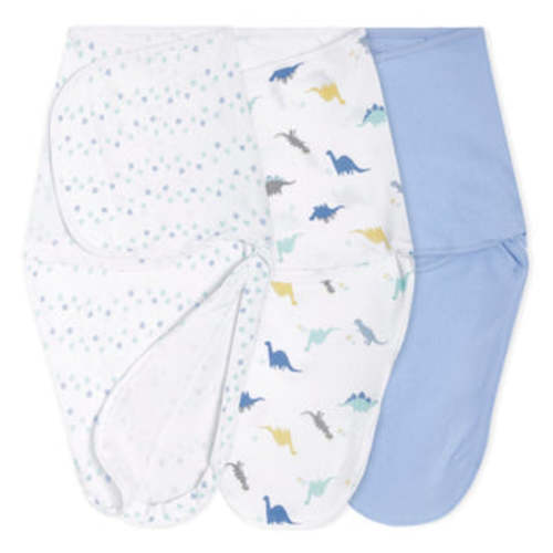 Dinosaur Essentials Easy Swaddle Wrap - 3 pack TOG 1.0 | Aden + Anais | 0-3 Months