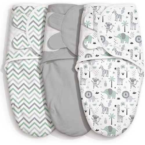 GLLQUEN BABY Swaddles for Newborns 0-3 Months, Adjustable & Easy Fastener