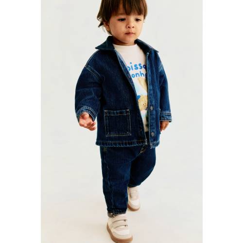 DENIM JACKET WITH CORDUROY COLLAR