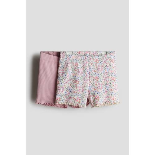 2-PACK RIBBED COTTON BIKE SHORTS