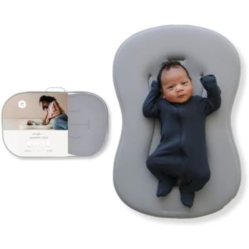 Snuggle Me Organic Newborn Baby Infant Lounger Pillow & Tote Bag - Pebble