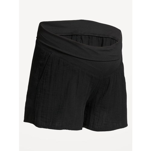 Maternity Foldover-Waist Relaxed Pull-On Short