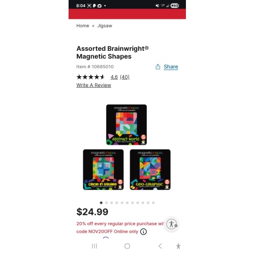 Assorted Brainwright® Magnetic Shapes