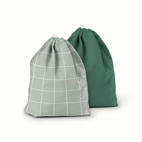 Wet Dry Diaper Bag - Lattice Forest (set of 2)