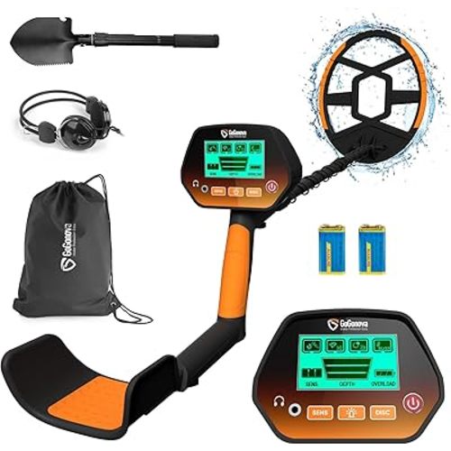 Metal Detector for Adults & Kids, GoGonova Kids Metal Detector, Waterproof Metal Detectors with High Accuracy Lightweight 8" Search Coil, All Metal & Disc Modes for Junior & Youth Gold Detector
