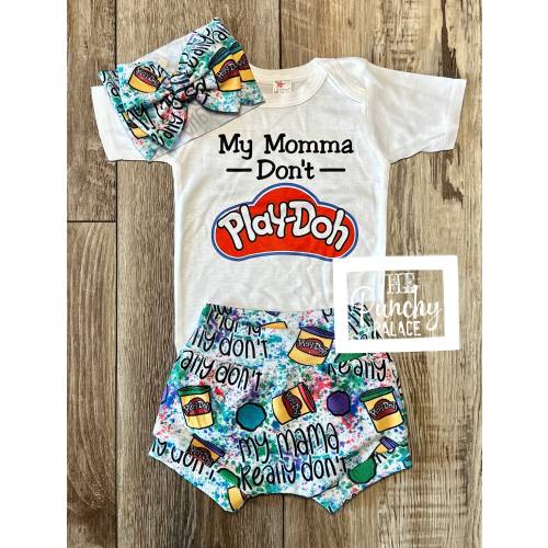 Momma Don't Play Doh Full Outfit Set / Toddler Full Outfit Set / Trendy Baby Clothes /Funny Clothing Set