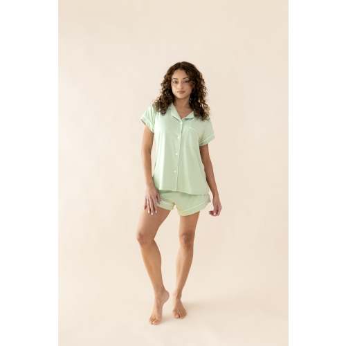 Women's Short Sleeve Pajama Set in Basil
