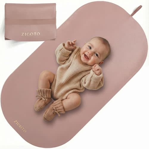 Beautiful Portable Baby Changing Pad - Wipeable Waterproof Diaper Mat | Easy to Clean Diaper Changing Mat - The Perfect Vegan Leather Pad for Traveling