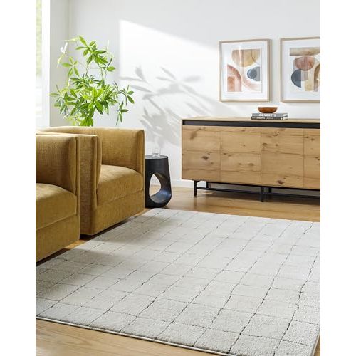 Livabliss x Our PNW Home Cascade Minimalist Area Rug, 7'10" x 10', Ivory