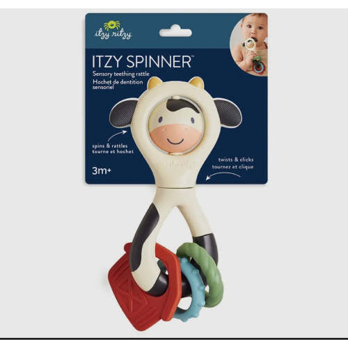 Itzy cow spinner toy