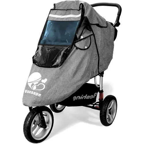 Stroller Rain Cover,Universal Stroller Accessory,Waterproof,Windproof Protection,Protect from Dust Snow,Baby Travel Weather Shield,Rainproof Nano-Coating Elastic Band,Grey