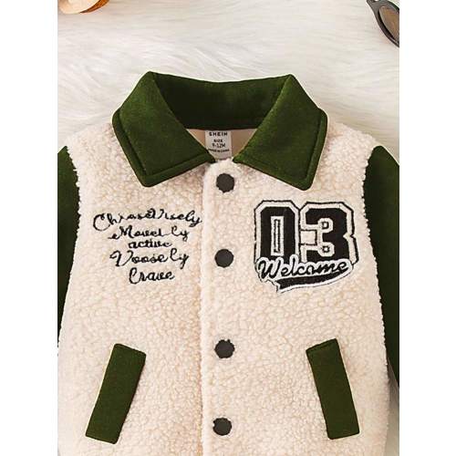 SHEIN 2024 New Autumn/Winter Fashion Street Style Lapel Jacket For Baby Boys Fall | SHEIN USA