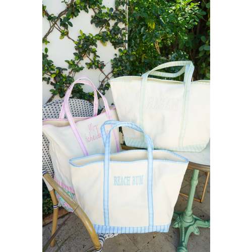 Standard Canvas Tote - Striped | Customizable – KenzKustomz