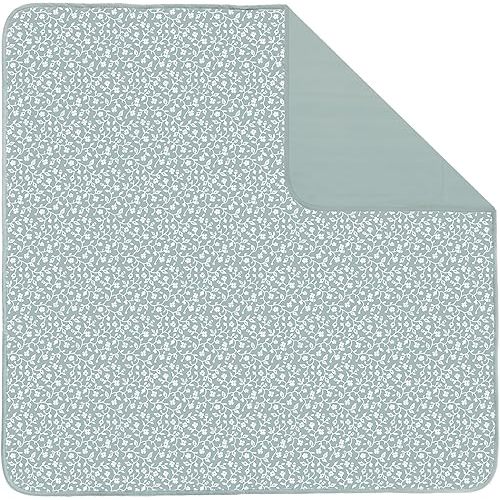 Toddlekind Portable Baby Mat, Organic Cotton 47" x 47, Portable, playpen mat, Travel, Indoor/Outdoor mat, for Babies/Toddlers, 0m+ (Sage)