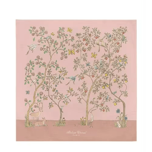 Atelier Choux Paris Baby Organic Cotton In Bloom Swaddle Blanket with Gift Box