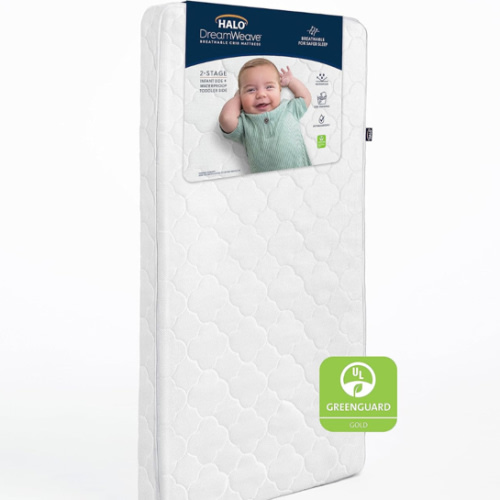 HALO DreamWeave Breathable Crib Mattress | Toddler Mattress | GREENGUARD Gold