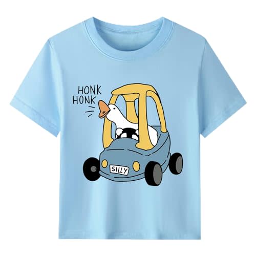 Boys Girls Short Sleeve Shirts Toddler Zoo Dino Silly Goose Cowboy in Training T-Shirts Kids Cotton Tops Tee 2-7 Years