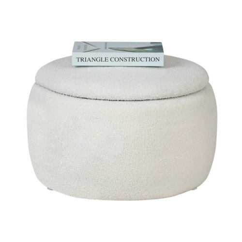 Ebern Designs Etai 23" width Upholstered Storage Ottoman & Reviews | Wayfair