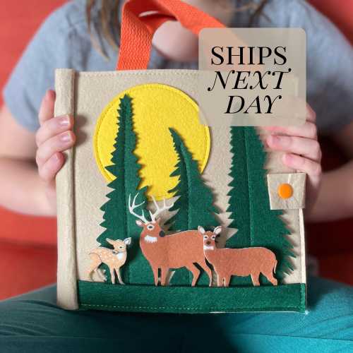 Woodland Busy Book For Kids Quiet Book For Homeschool Nature Study For Children Forest Play Activity For Preschooler Animals Educational Toy