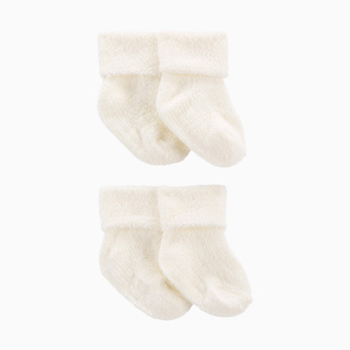 Carter's Chenille Booties (4 Pack) - White, Nb