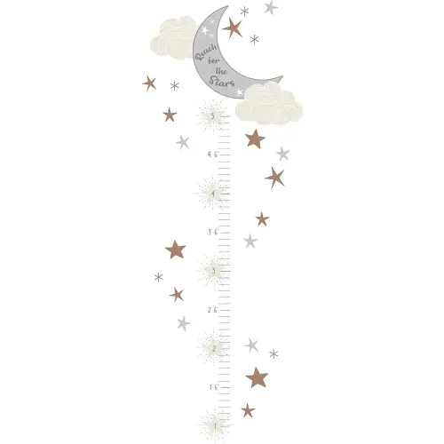 Lambs & Ivy Celestial Moon & Stars Toddler/Kids Growth Chart Wall Decal/Sticker