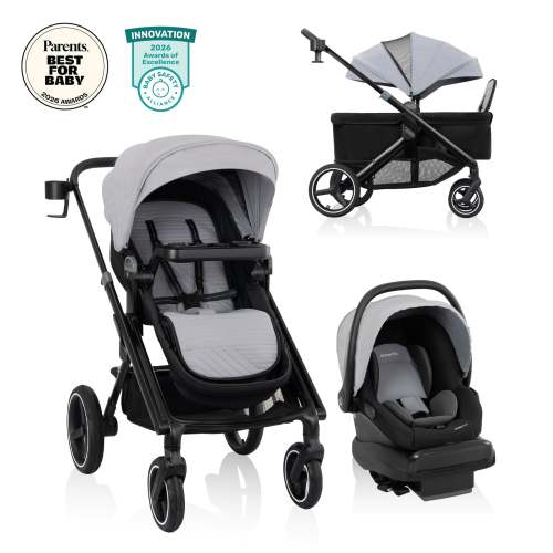 Transformer Stroller to Wagon Travel System Featuring LiteMax NXT Infant Car Seat