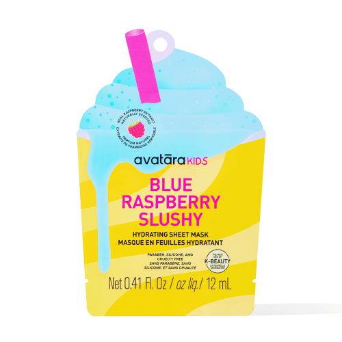 Avatara Blue Raspberry Slushy Hydrating Kid-Sized Face Mask for All Skin Types, 1 Sheet Mask