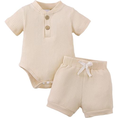 Jecson Newborn Boy Clothes Baby Boy Outfits Set Baby Boy Summer Clothes Soft Cotton Short Sleeve Top and Shorts