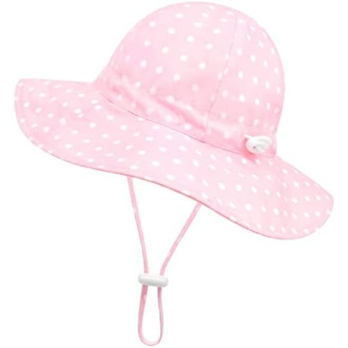 Sarfel Baby Girl Sun Hat Toddler Sun Hat for Infant Hats Baby Wide Brim Summer Beach Swim Hats for Toddler Kids Girls UPF 50+