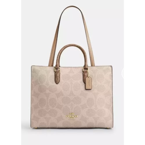 Maggie Tote Bag In Blocked Signature Canvas