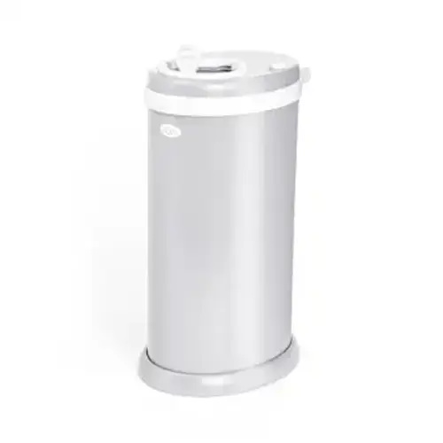 Ubbi Stainless Steel Diaper Pail, No Special Bags, Odor-Locking, Gray