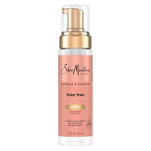 Shea Moisture Curl Mousse Coconut and Hibiscus for Frizz Control Styling Mousse with Shea Butter 7.5 oz