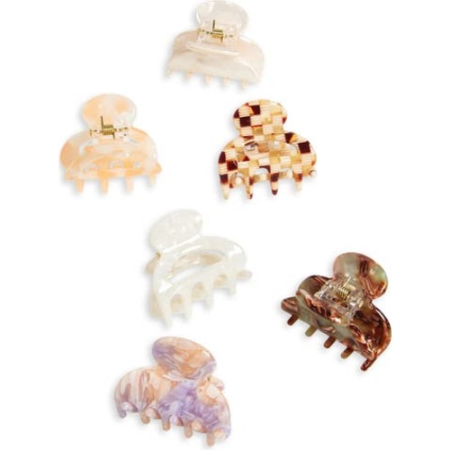 Assorted 6-Pack Jaw Hair Clips