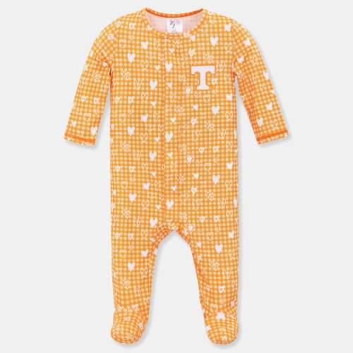 Tennessee Volunteers ZooZatz Newborn & Infant Hearts Magnetic Closure Sleeper - Tennessee Orange