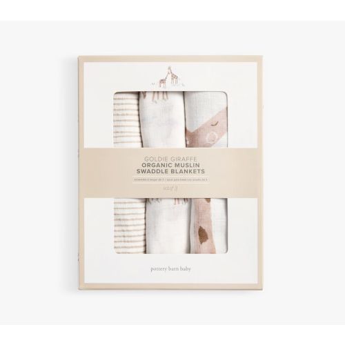 Goldie Giraffe Organic Muslin Swaddle Set