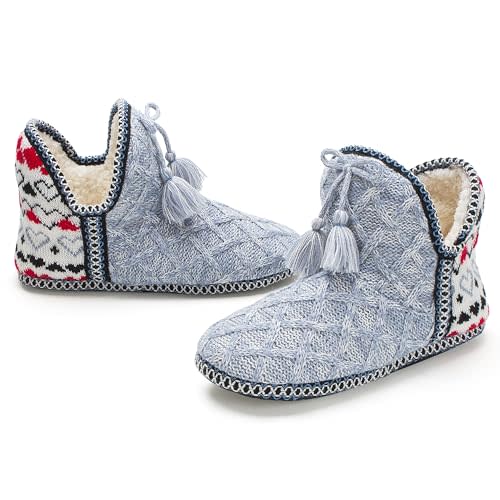 Cozylook Women's Bootie Slippers, Cozy House Shoes with Memory Foam, Plush Fleece Lining, Indoor/Outdoor Anti-Slip Sole