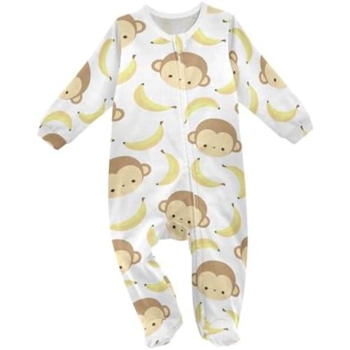 Dussdil Baby One-Piece Footies Newborn Rompers Pajamas Cotton Footed Pjs for Sleep Play Boys Girls