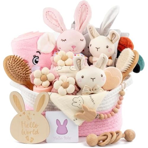 Baby Gift Basket-Newborn Baby Gift Set for Boy & Girl (Type - Bunny)