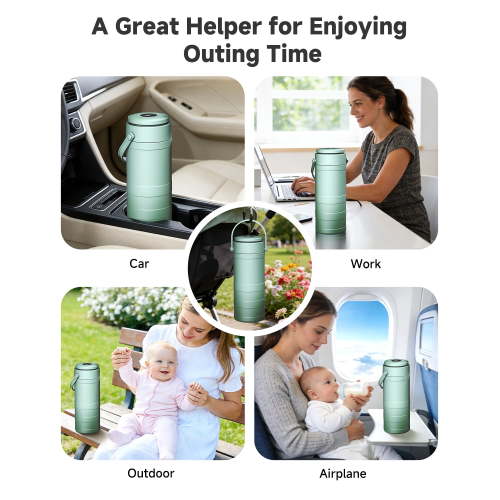 Portable Breast Milk Cooler with Temp Display, 20oz Breastfeeding Essentials, 360° All-Round Cooling Keeps Milk Fresh for 24 Hours, for Travel Outdoor Mom and Dad