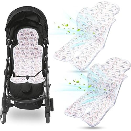 2 Pcs Baby Stroller Cooling Pad Car Seat Cooler Pad Summer Breathable Car Seat Liner Multifunctional Carseat Cooling Mat for Baby Child Dining Chair Safety Stroller