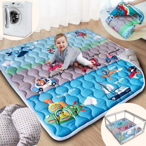 Beavtaens Baby Play Mat for Floor Fits 50x50 Inch Playpen Super Soft Cushioning
