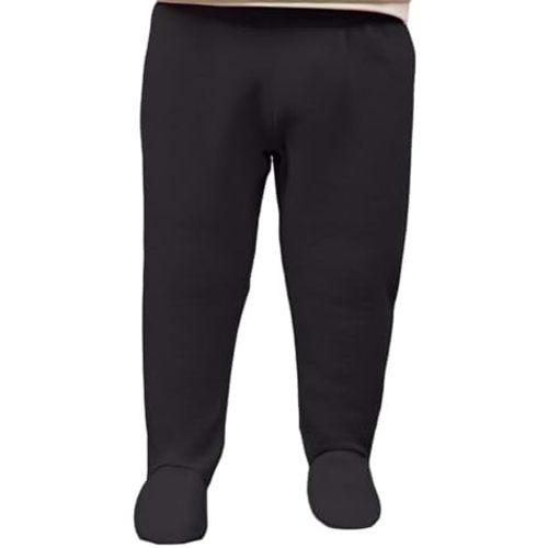 Baby Footed Pants Newborn Infant Boys Girls Comfy Elastic Waist Casual Leggings Roomy Fit Pull On Pants 0-24 Months