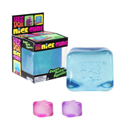 Schylling Nee Doh Cube Squish Toy, Non-Toxic, Ages 3+, Multiple Colors
