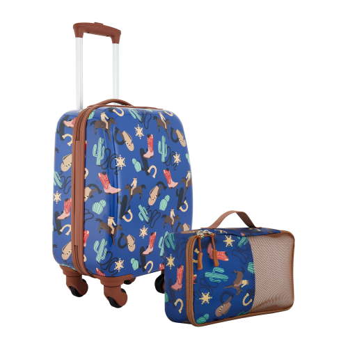 Wrangler Rodeo Kid's 2 Piece Hard-Side Spinner Luggage Set